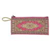 Saszetka do torebki różowa ze złota nitką