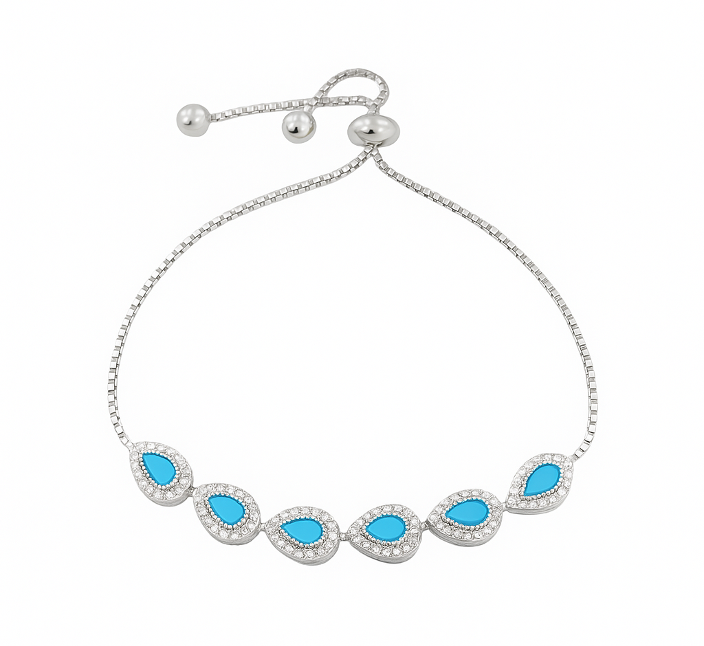 bransoletki z turkusowymi cyrkonimi