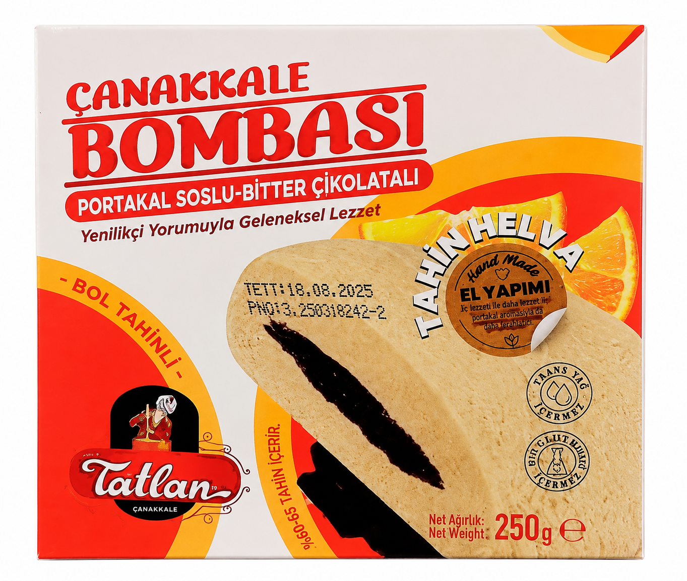 Chałwa sezamowa z nadzieniem czekoladowym – 250 g